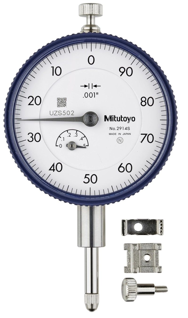 Mitutoyo Mutatós mérőóra, Sorozat 2, ANSI/AGD típus, Ø57 mm, fordított számlap, 0.5", 0.001" (2914AB) termék fő termékképe