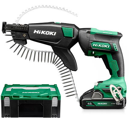 HiKoki W18DA-WCZ akkus levehető táras gipszkarton csavarozó (2 x 4.0 Ah Li-ion akkuval, Hitbox kofferben) termék fő termékképe